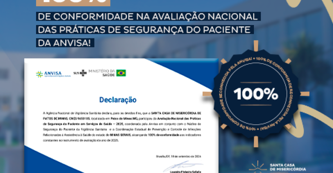 100% de conformidade reconhecida pela ANVISA!